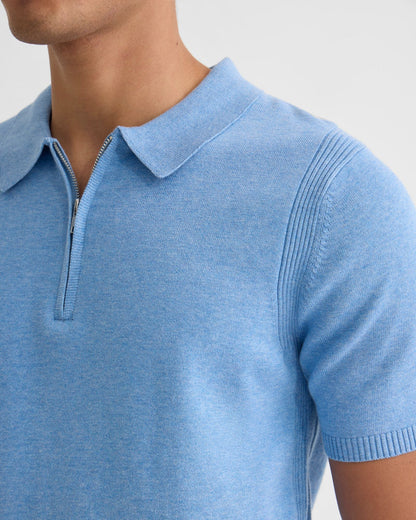 Otis Zip Neck Knitted Polo