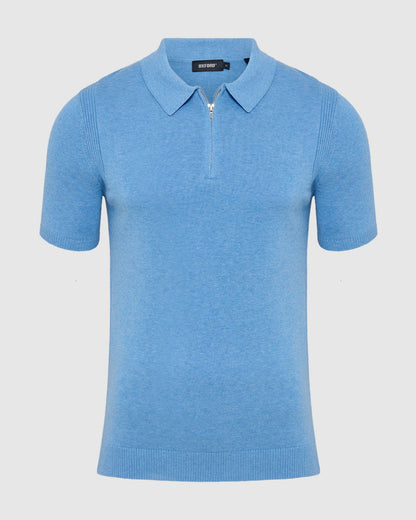 Otis Zip Neck Knitted Polo
