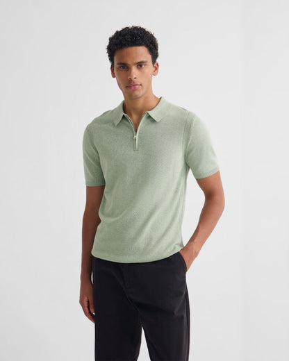 Otis Zip Neck Knitted Polo