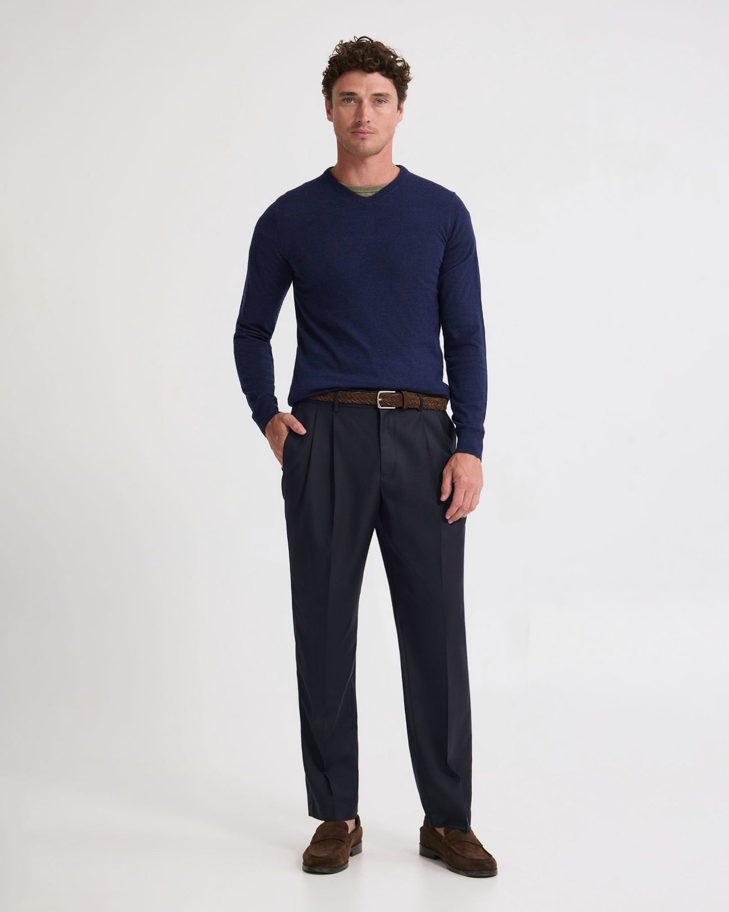 Basic V-Neck Pure Wool Pullover