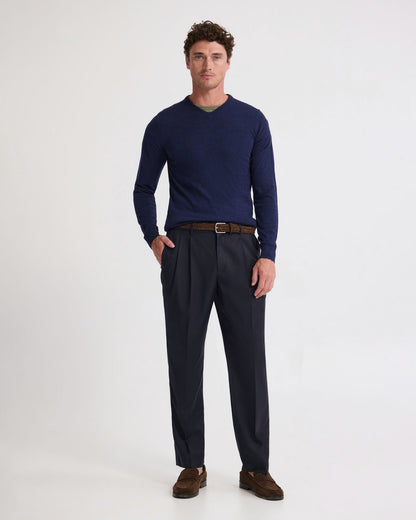 Basic V-Neck Pure Wool Pullover