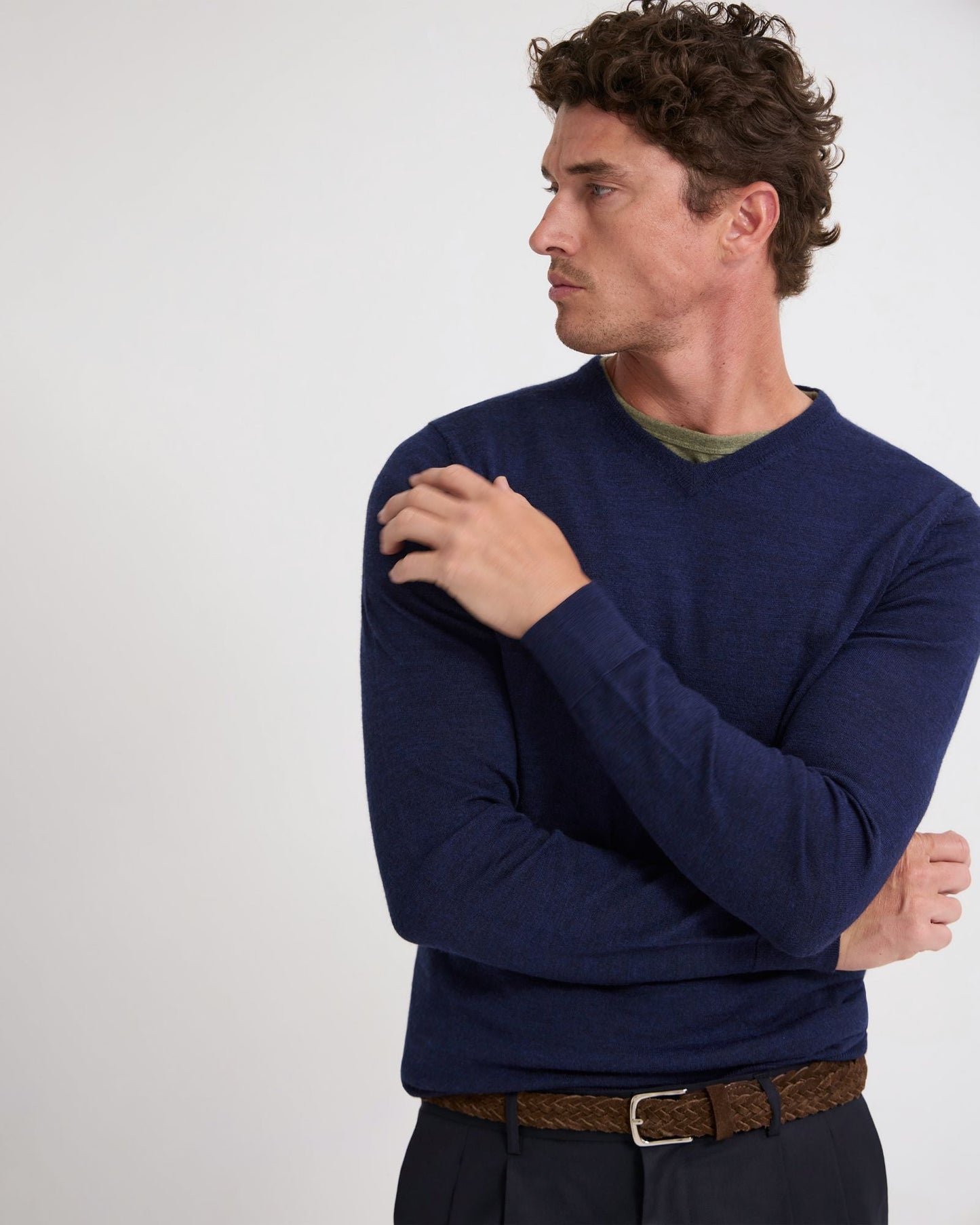 Basic V-Neck Pure Wool Pullover