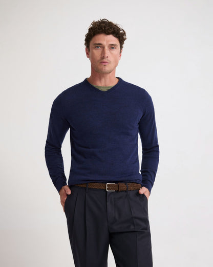 Basic V-Neck Pure Wool Pullover