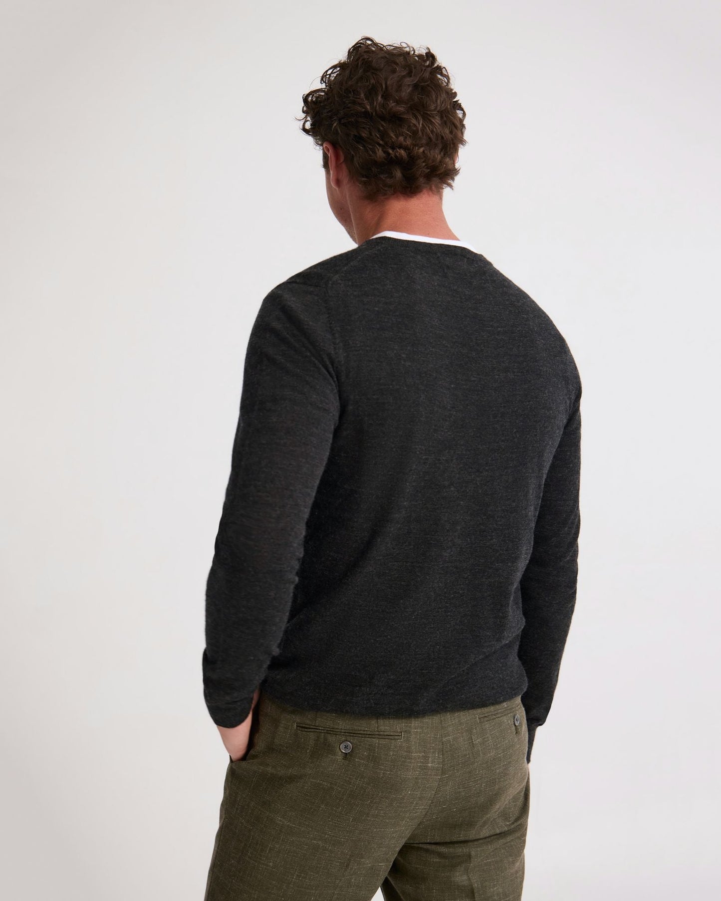 Basic V-Neck Pure Wool Pullover
