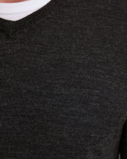 Basic V-Neck Pure Wool Pullover