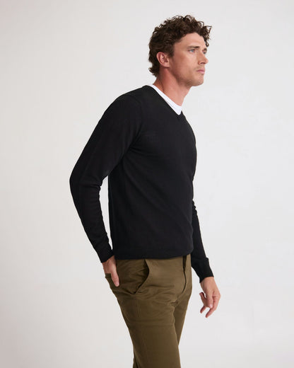 Basic V-Neck Pure Wool Pullover