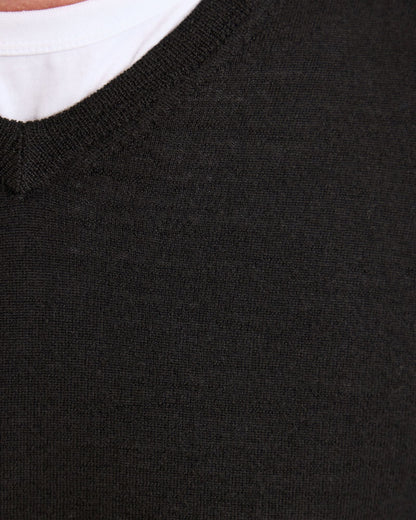 Basic V-Neck Pure Wool Pullover