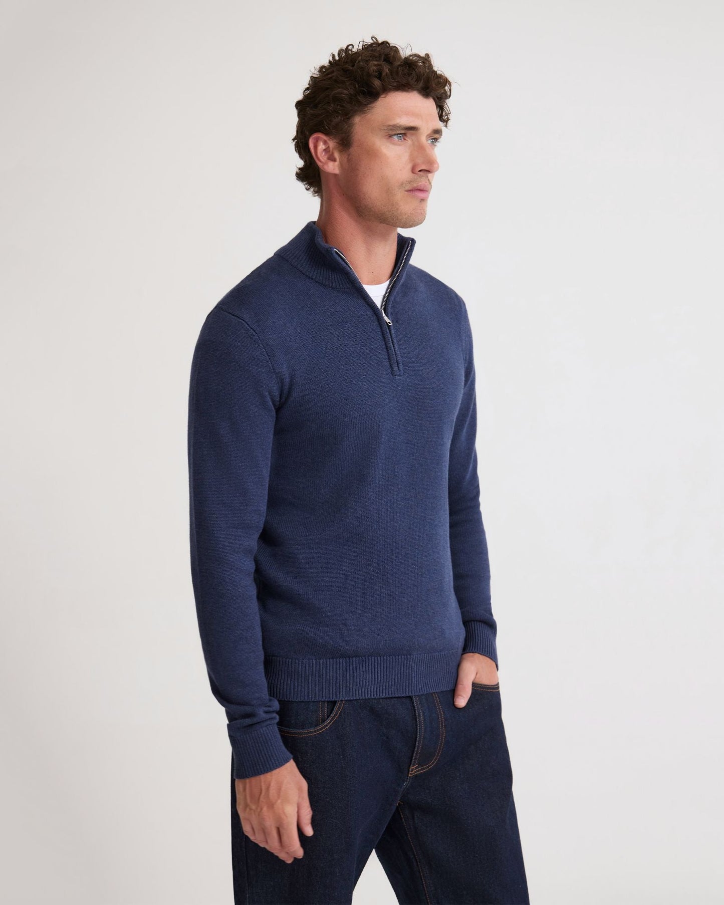 Robert Zip Neck Knit Pullover