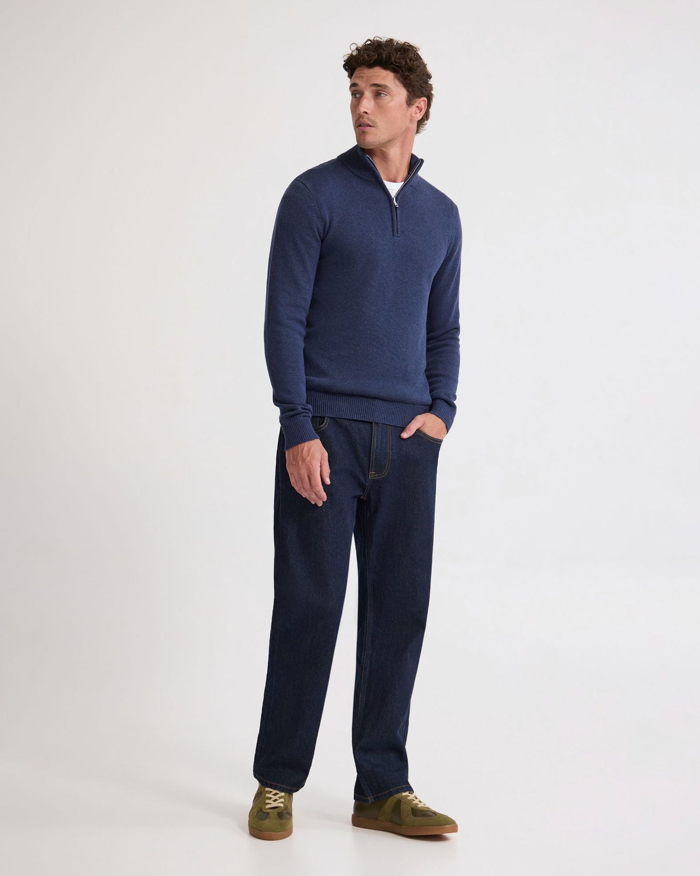 Robert Zip Neck Knit Pullover