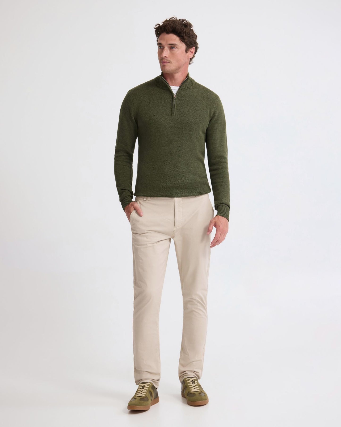 Robert Zip Neck Knit Pullover