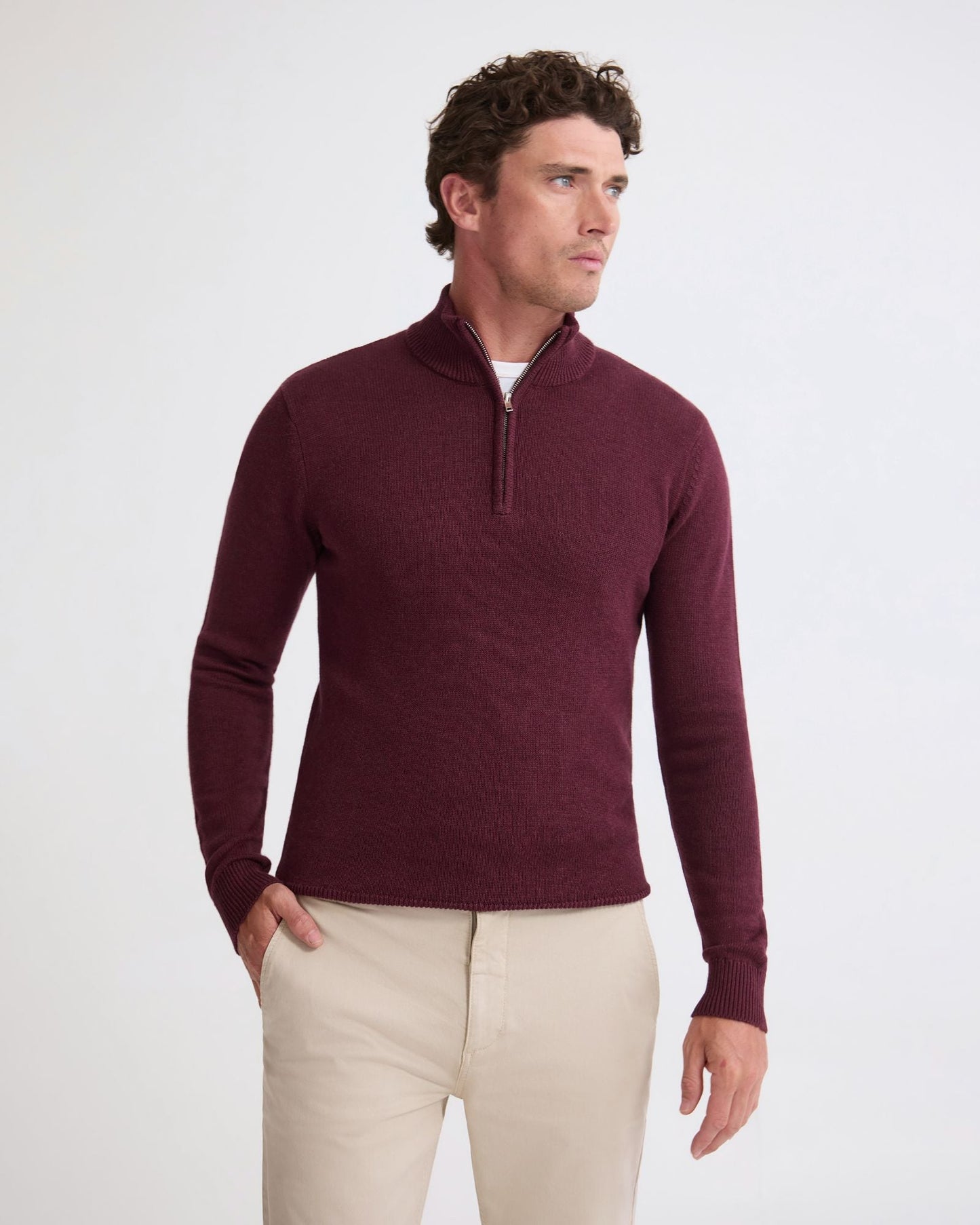Robert Zip Neck Knit Pullover
