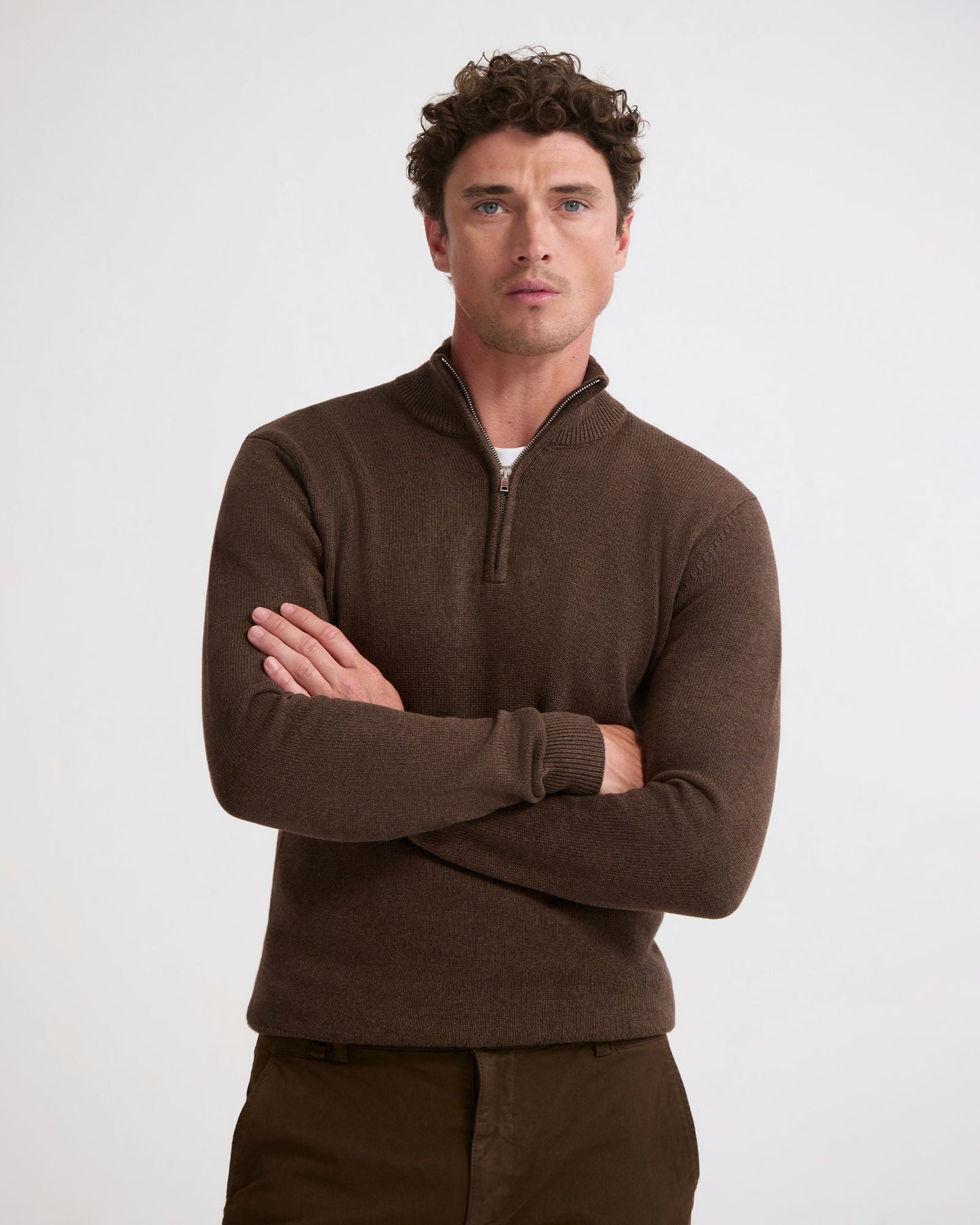 Robert Zip Neck Knit Pullover