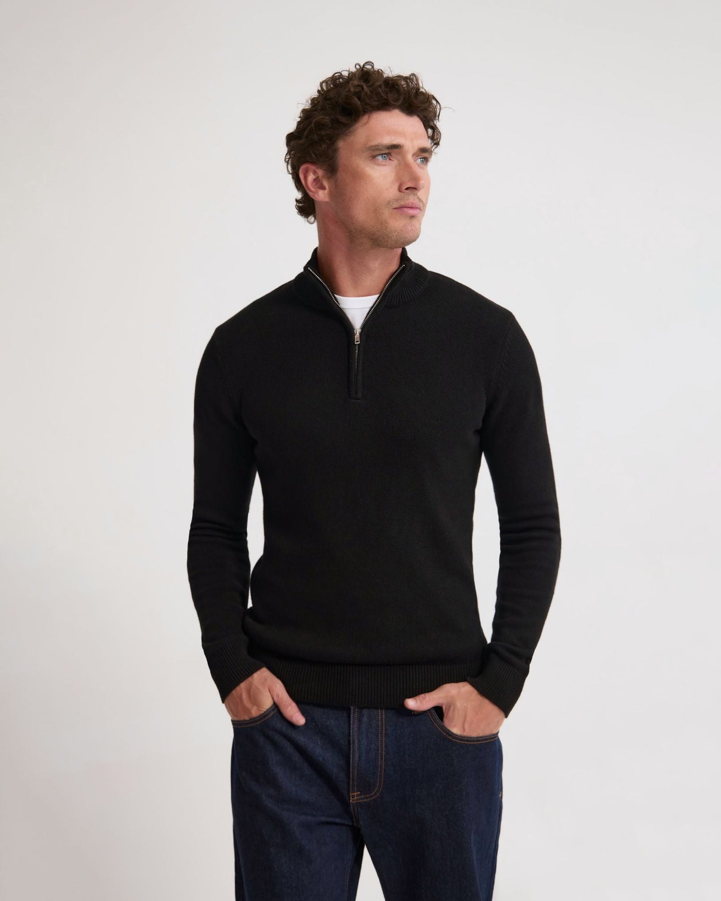Robert Zip Neck Knit Pullover