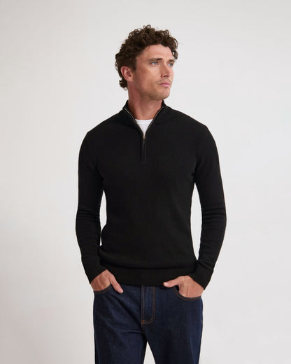 Robert Zip Neck Knit Pullover