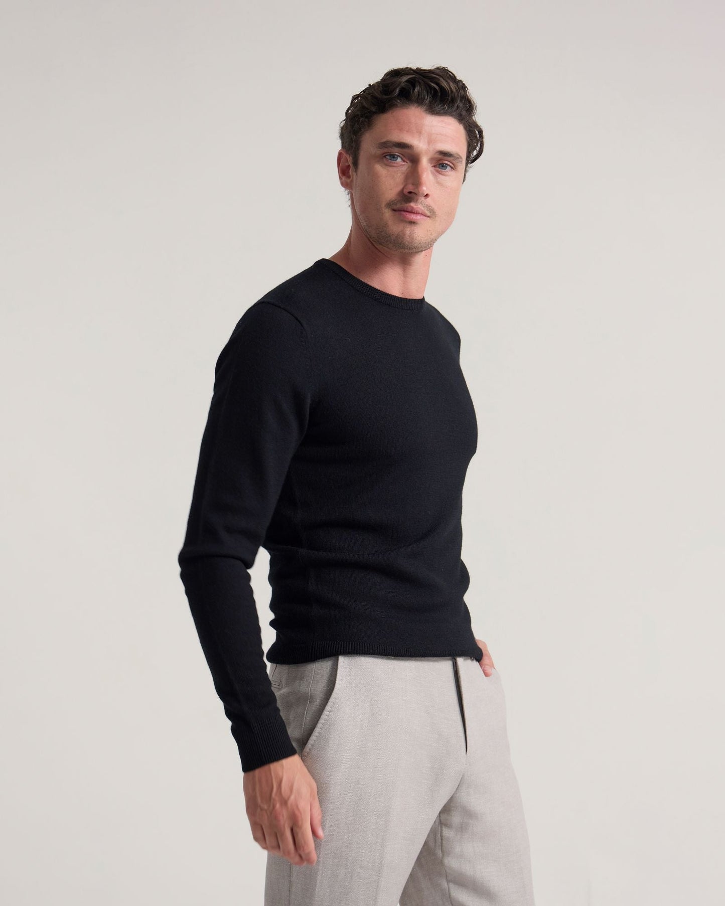 Crew Neck Pure Merino Wool Pullover