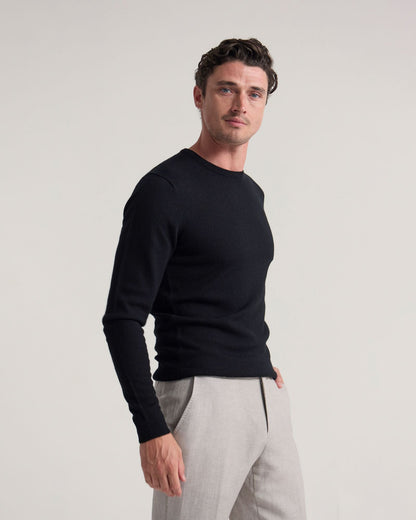 Crew Neck Pure Merino Wool Pullover