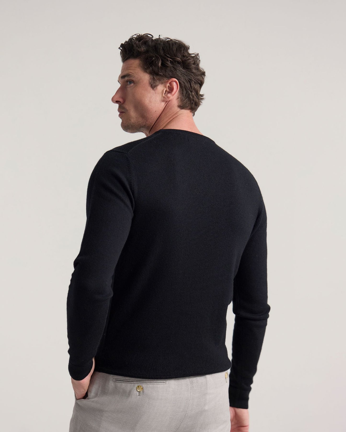Crew Neck Pure Merino Wool Pullover