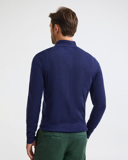Merino Zip-Neck Wool Pullover