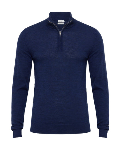 Merino Zip-Neck Wool Pullover