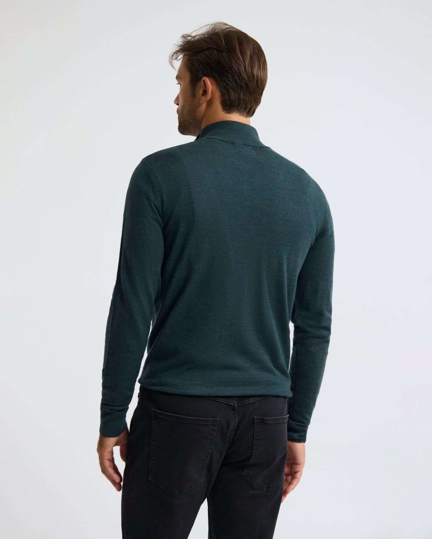 Merino Zip-Neck Wool Pullover