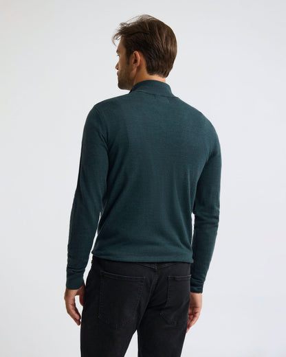 Merino Zip-Neck Wool Pullover
