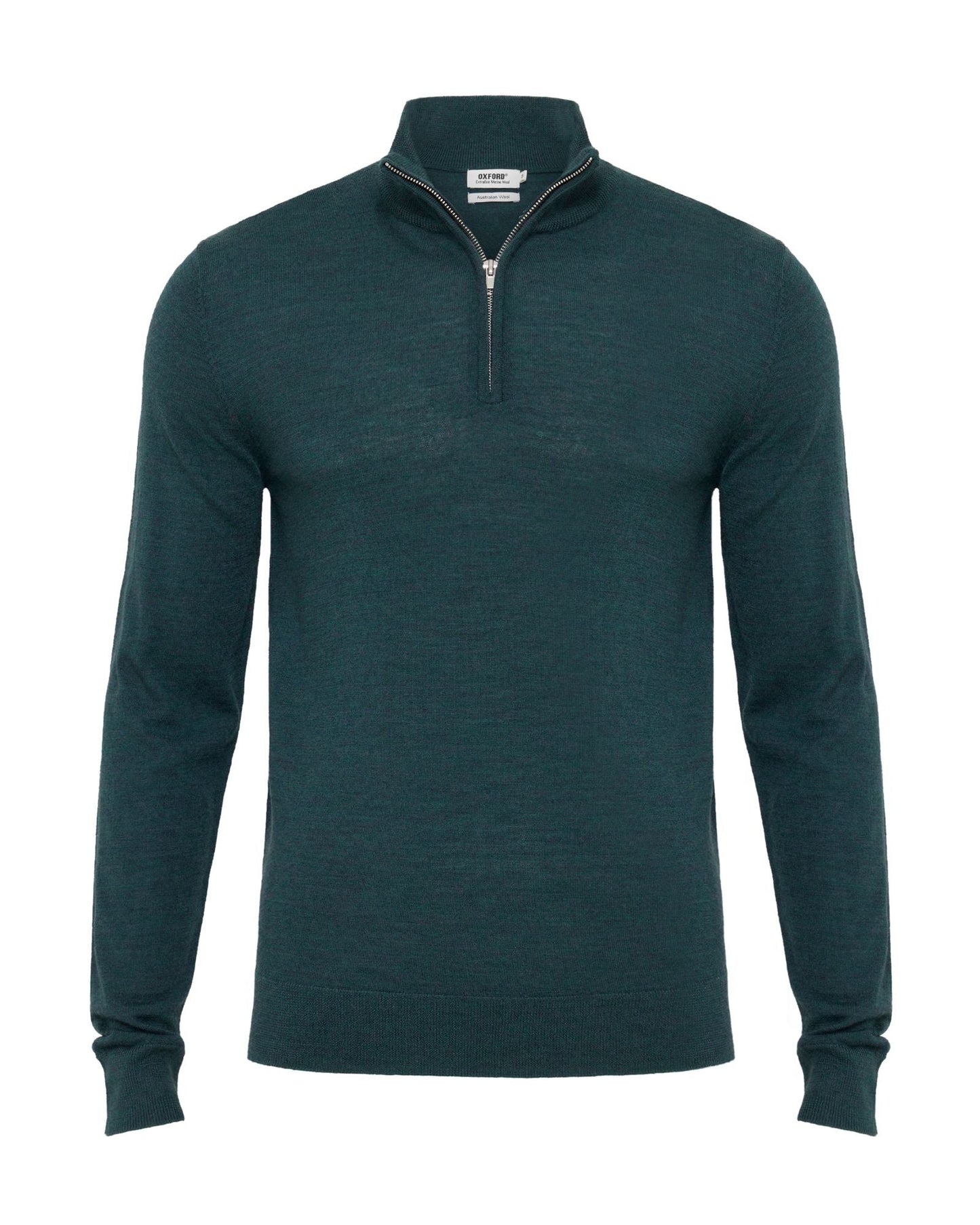 Merino Zip-Neck Wool Pullover