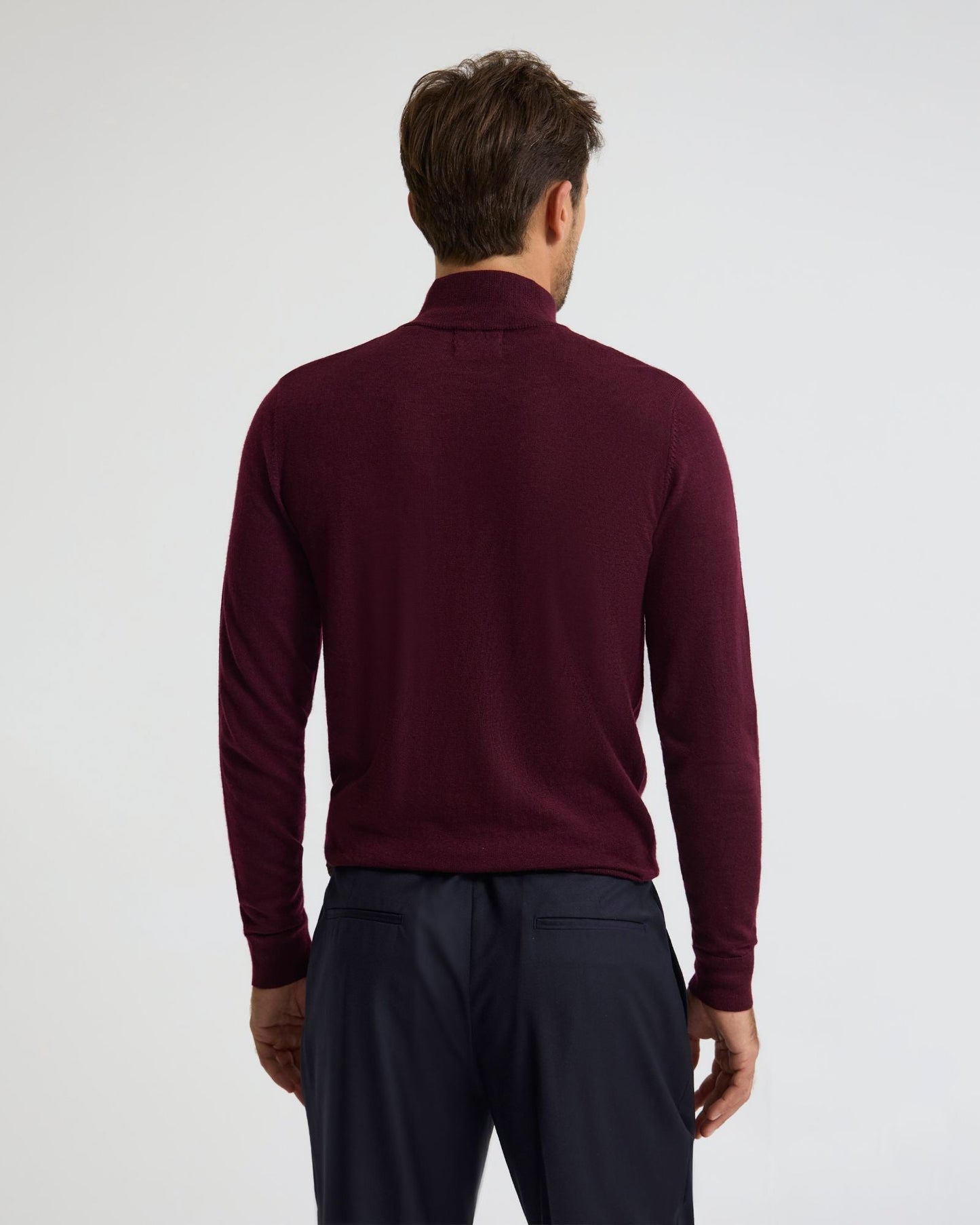Merino Zip-Neck Wool Pullover