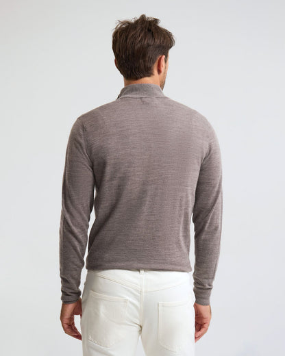 Merino Zip-Neck Wool Pullover