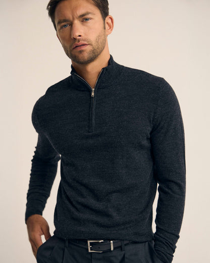 Merino Zip-Neck Wool Pullover