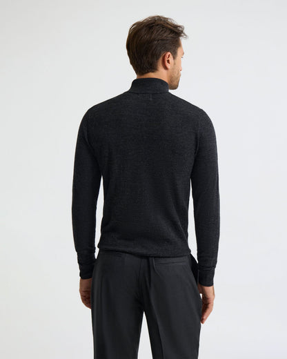 Merino Zip-Neck Wool Pullover