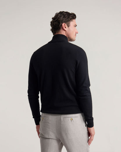 Merino Zip-Neck Wool Pullover