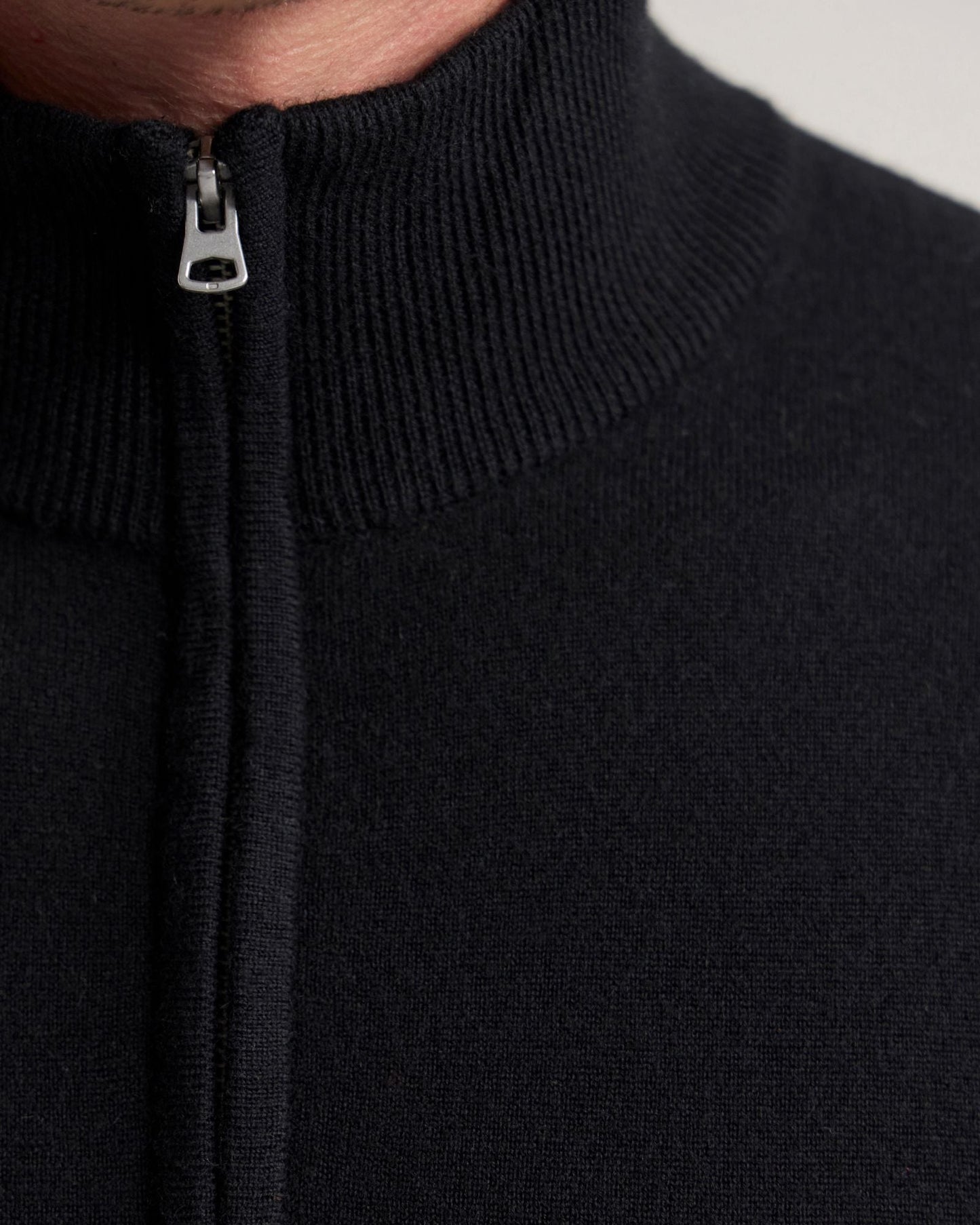 Merino Zip-Neck Wool Pullover