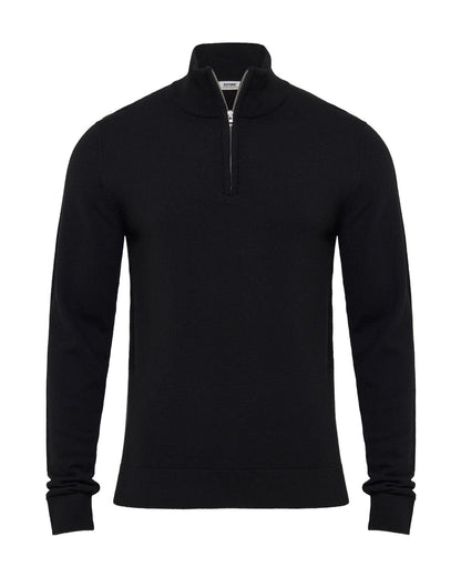 Merino Zip-Neck Wool Pullover