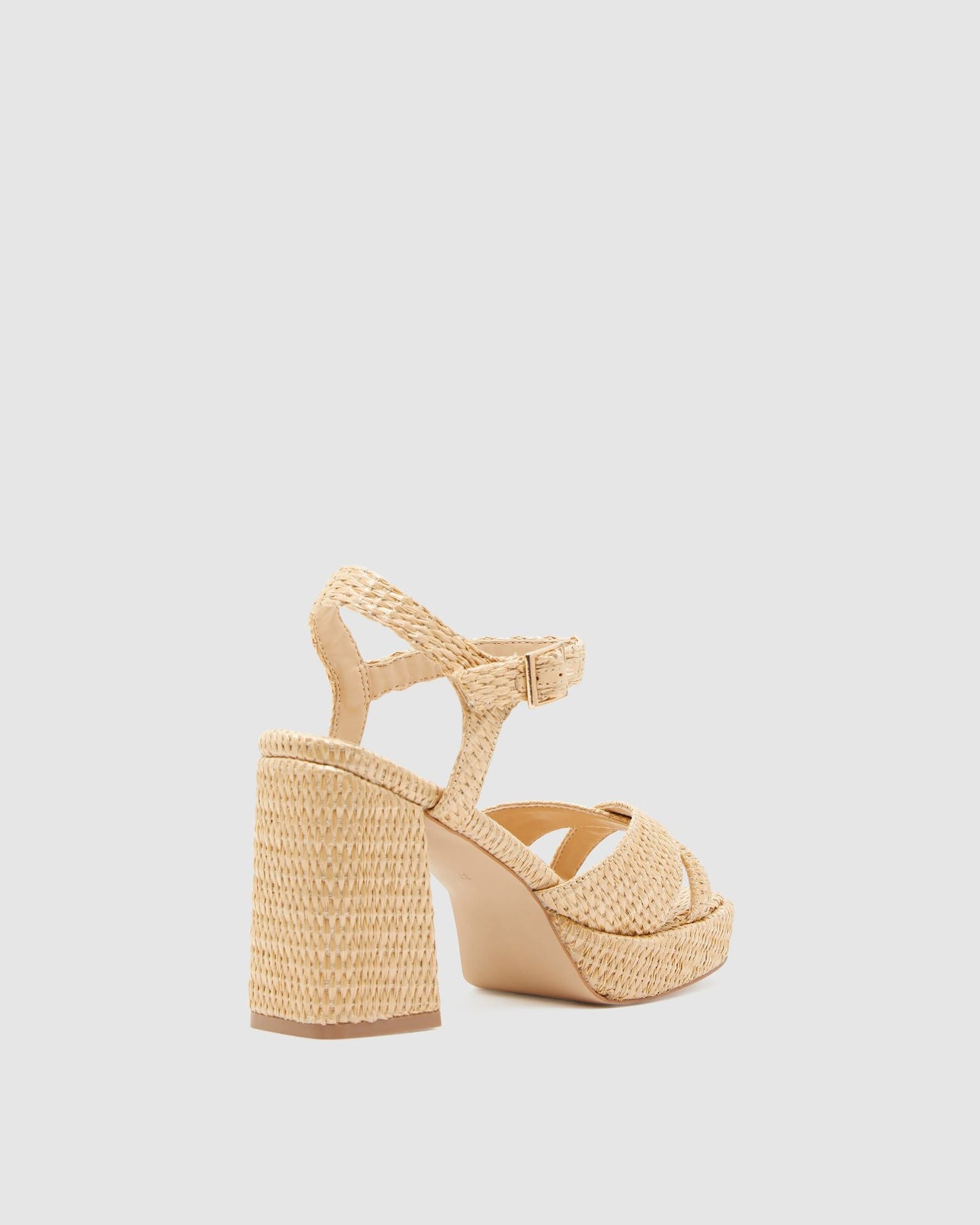 Elly Raffia Weave Platform