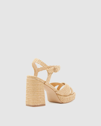 Elly Raffia Weave Platform