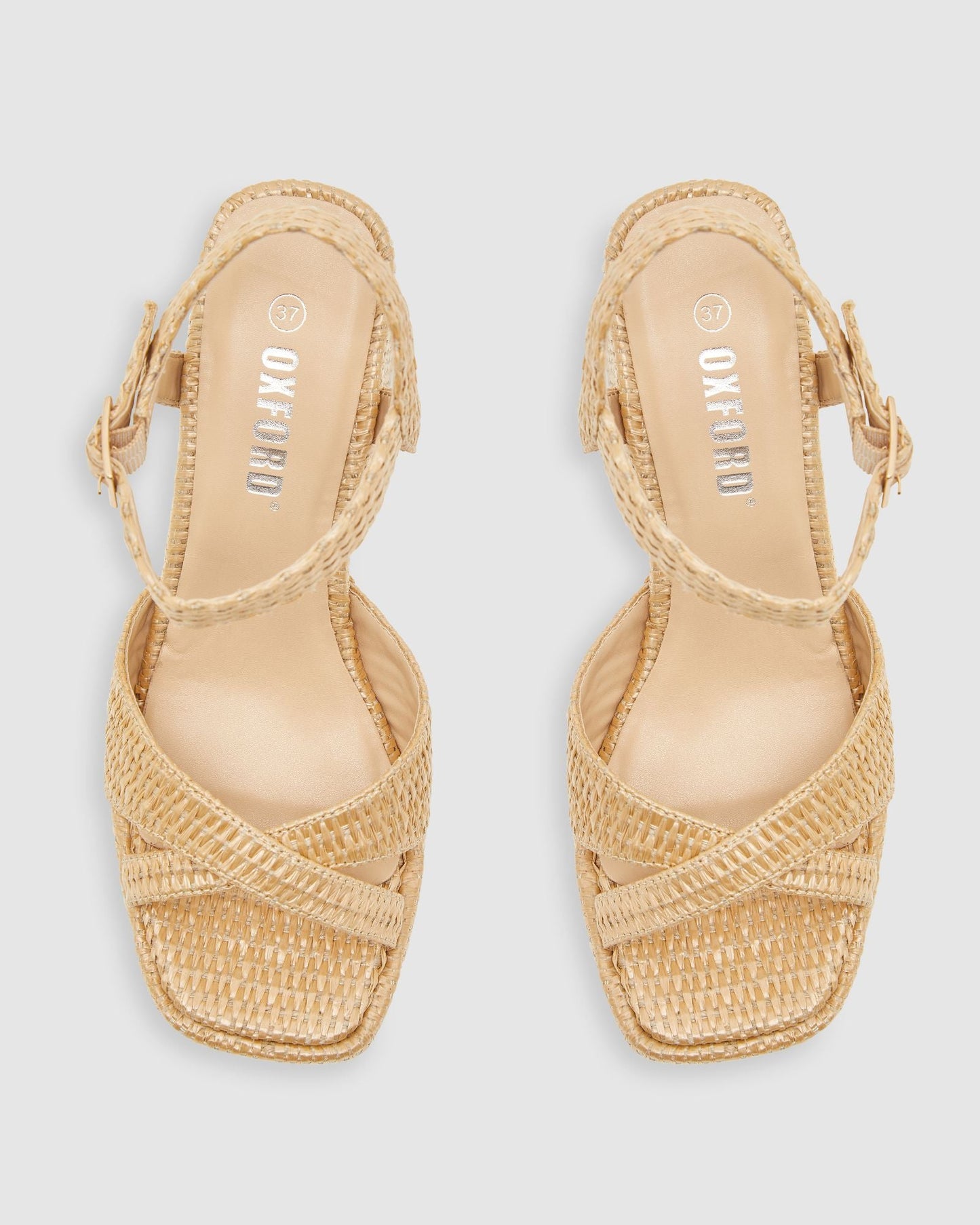 Elly Raffia Weave Platform