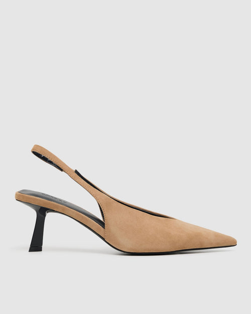 Roma Suede Sling Back Heel