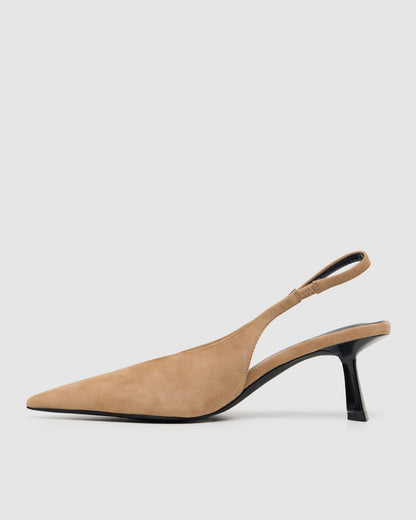 Roma Suede Sling Back Heel