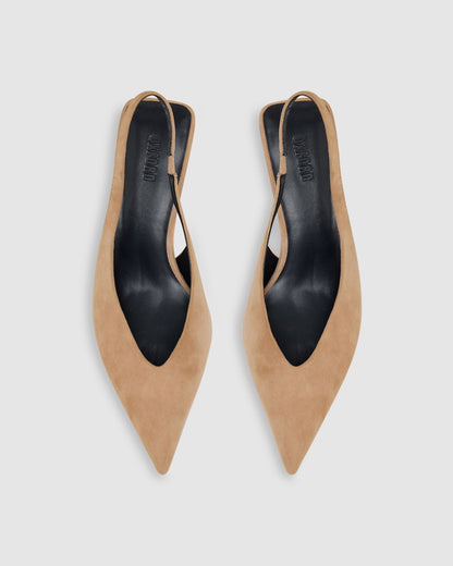 Roma Suede Sling Back Heel