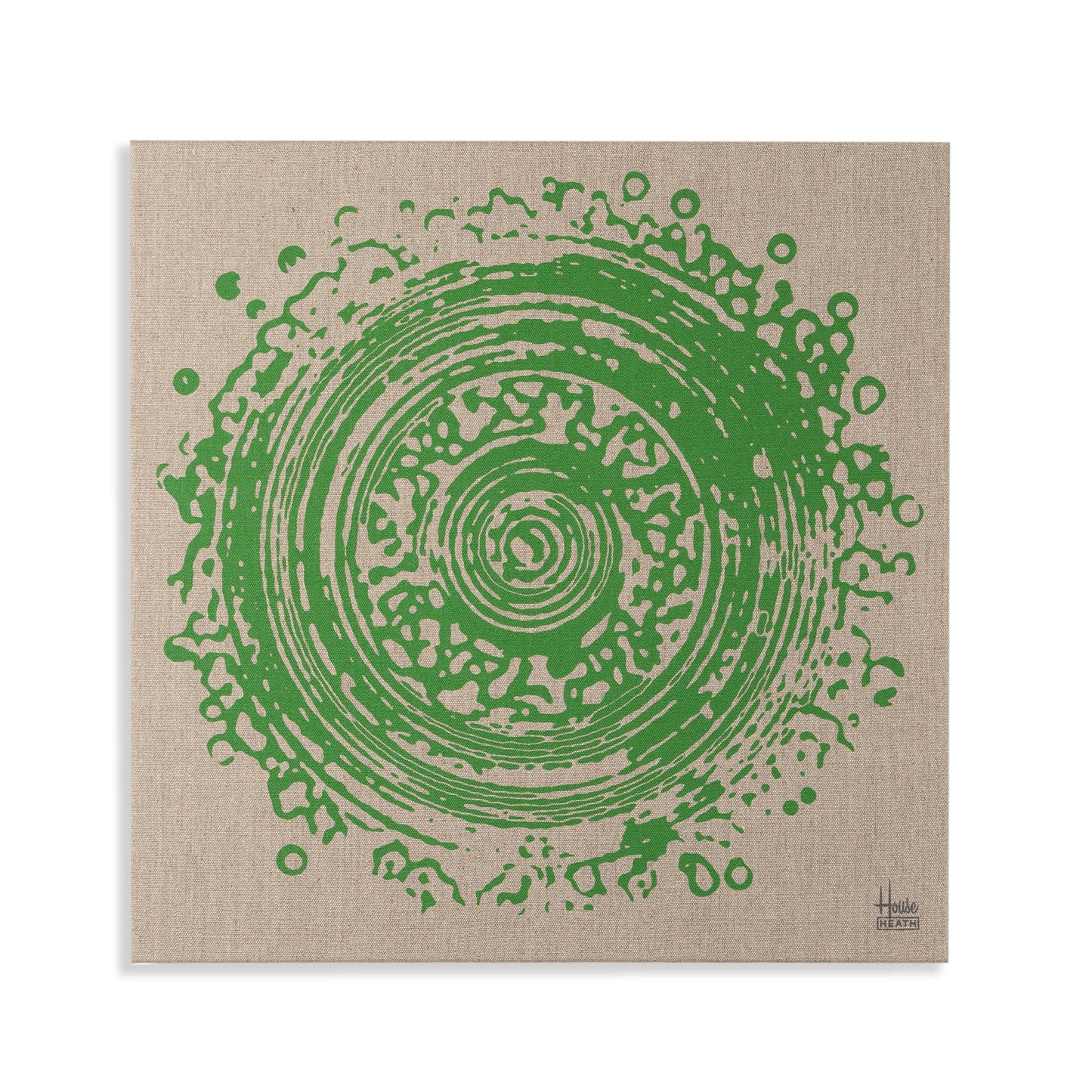 Vintage Tile Stretched Canvas Print in Evergreen