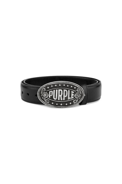 Purple Signature Leather Belt