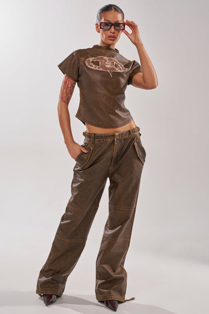 ALL AROUND THE CITY MOCK NECK TOP