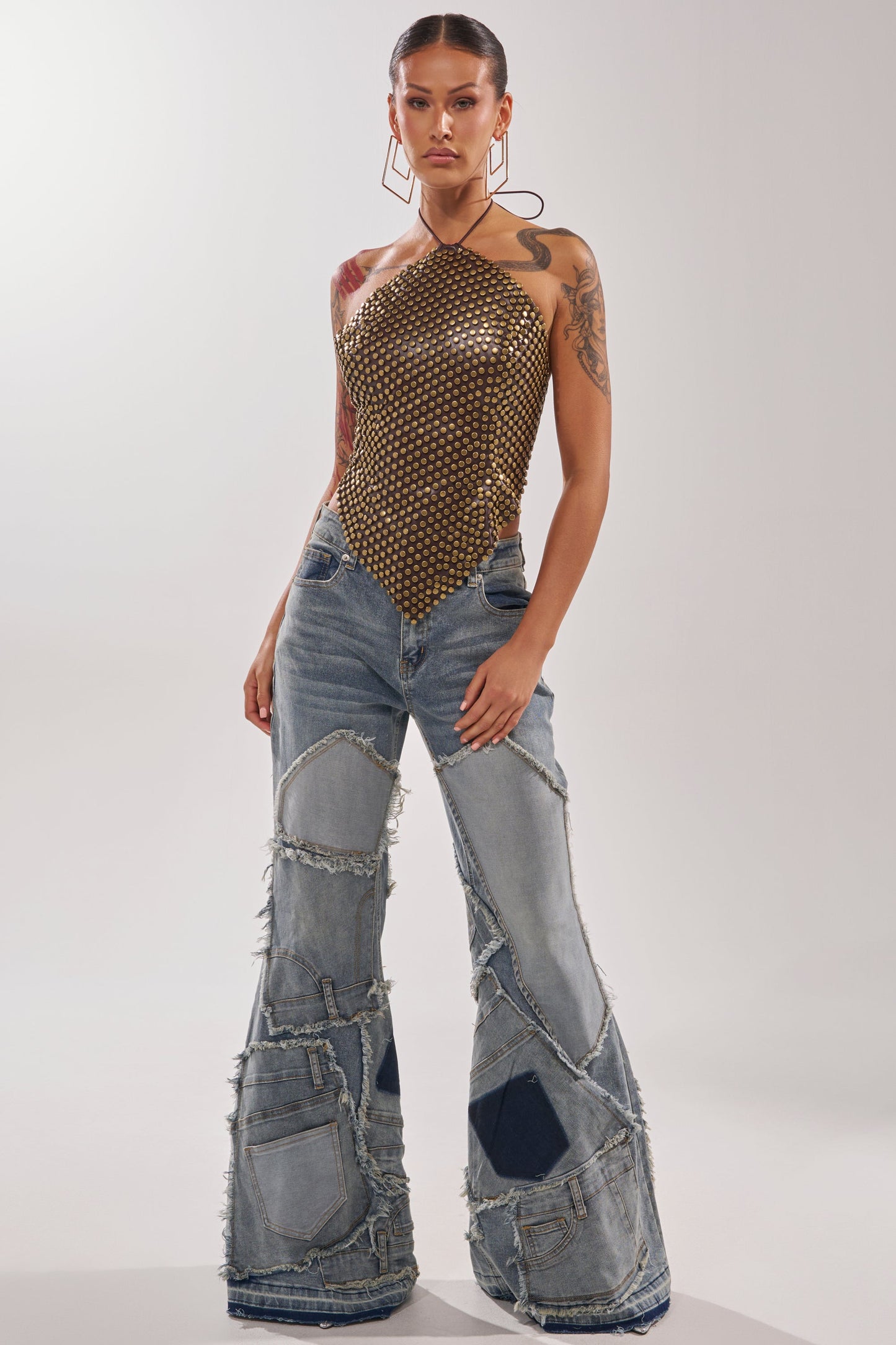ALL OVER ME DENIM PATCHWORK JEANS