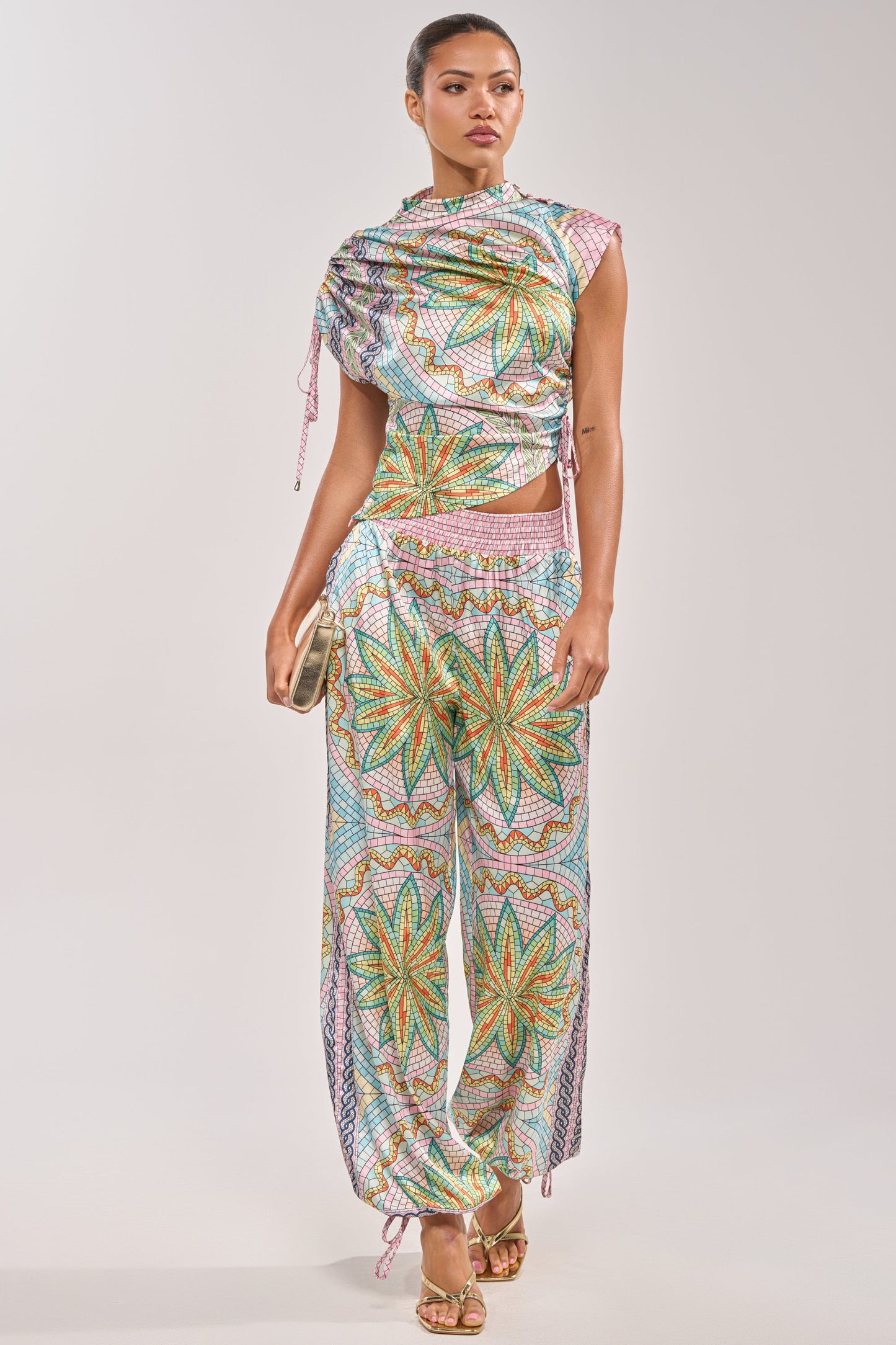 ALL DIFFERENT WAYS SATIN PALAZZO PANT