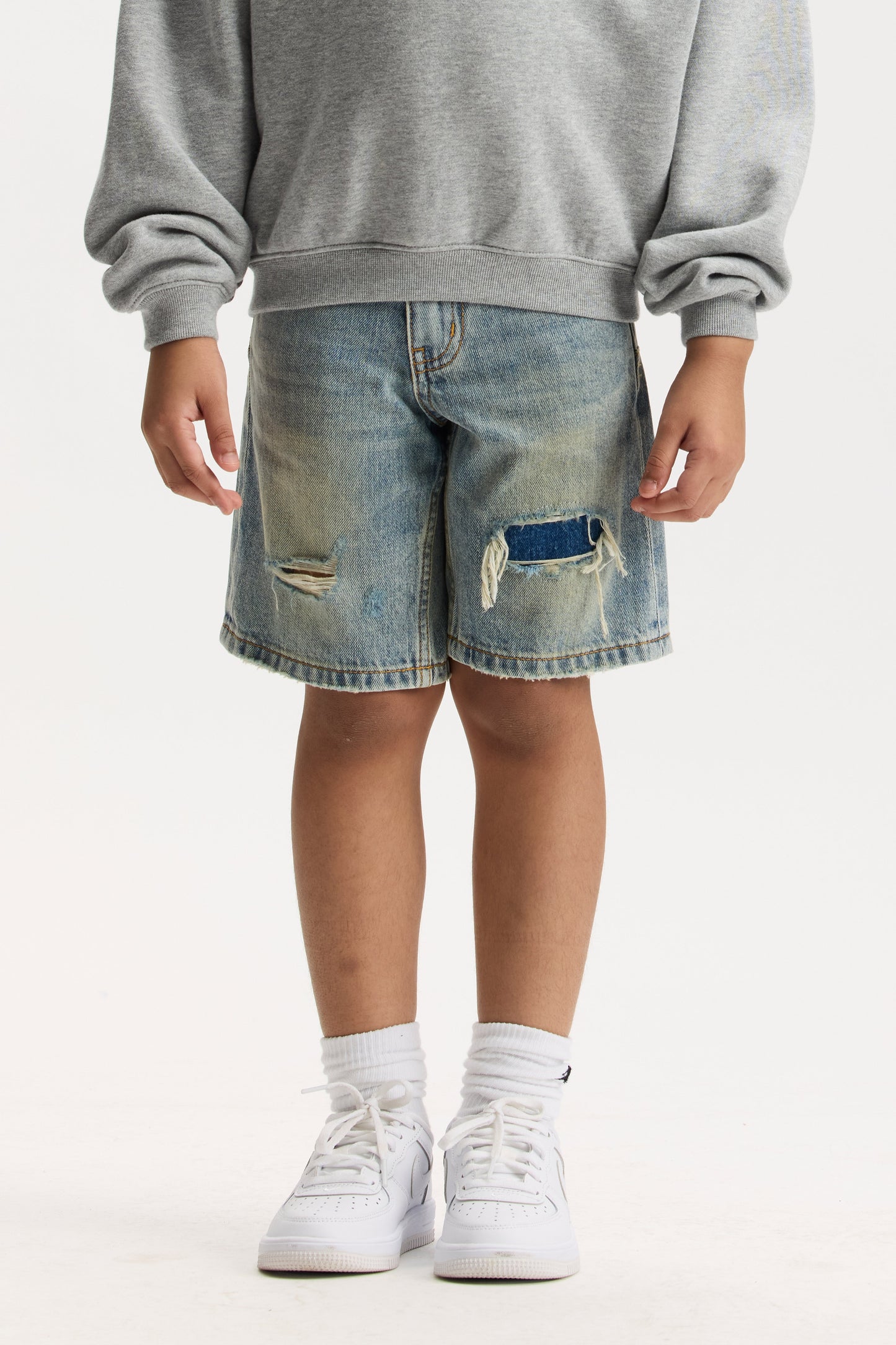 Kids' Faros Rip Patched Shorts