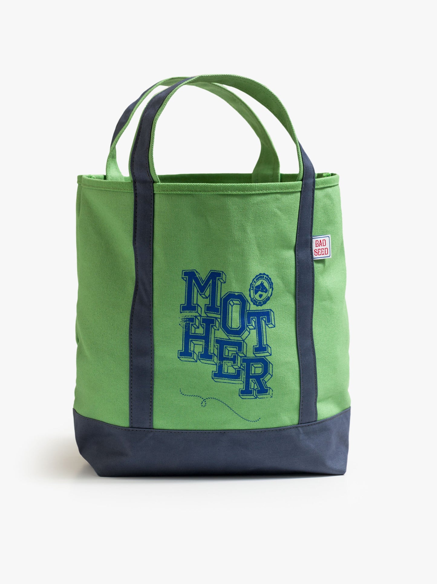 The Canvas Tote Bag - Kelly Green And Cobalt