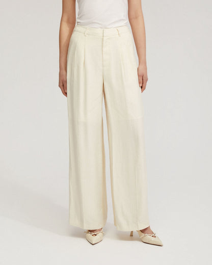 Sonia Linen Blend Front Pleat Pant