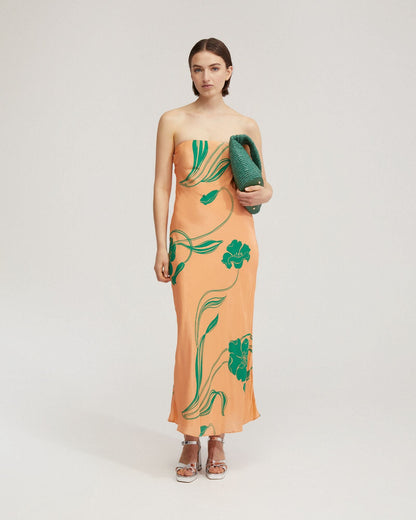 Rio Strapless Printed Dress