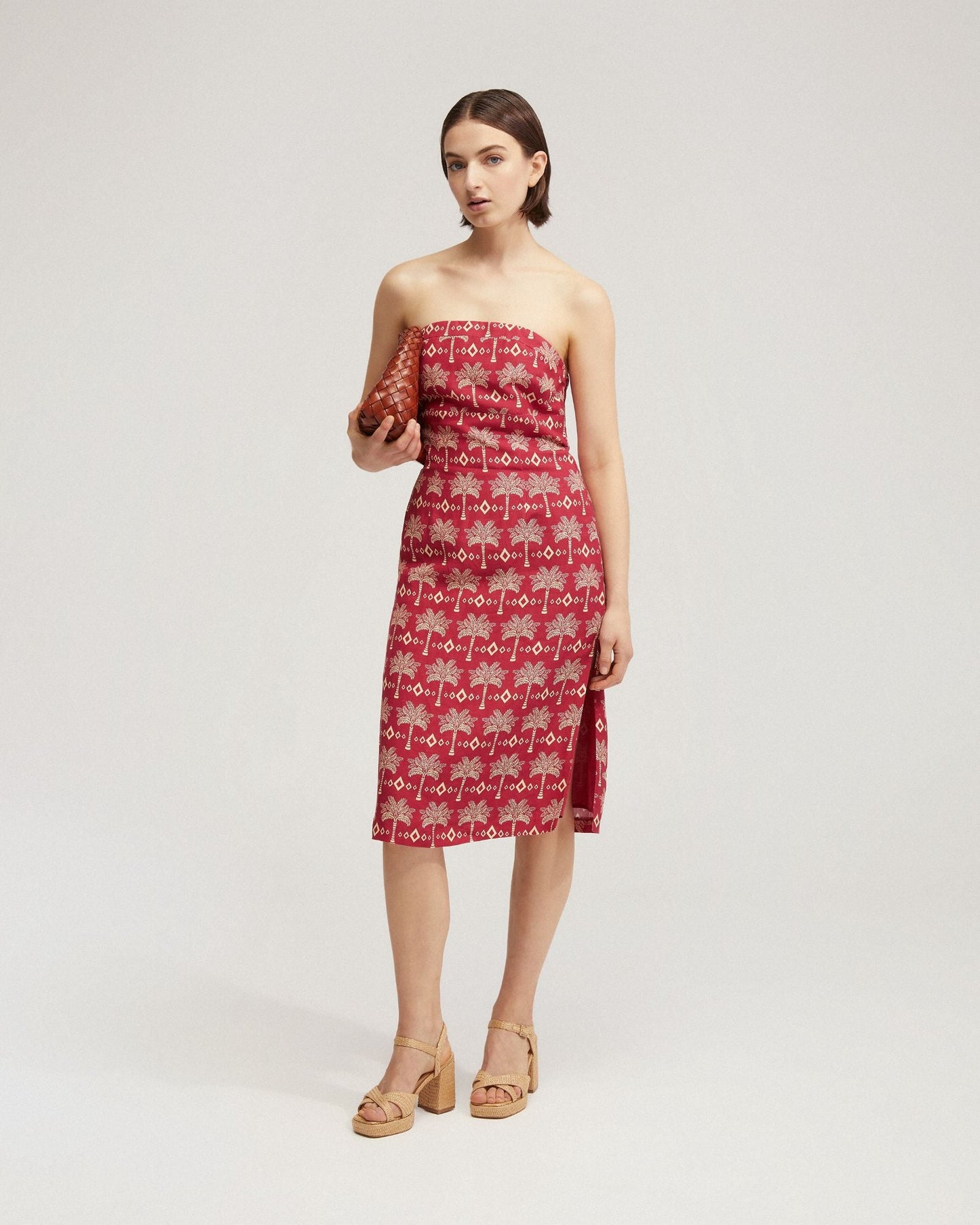 Scala Strapless Printed Dress