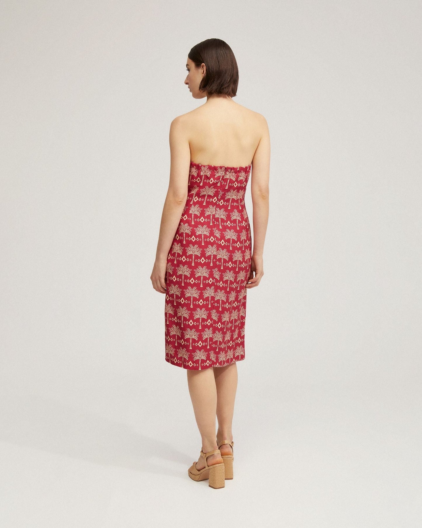 Scala Strapless Printed Dress